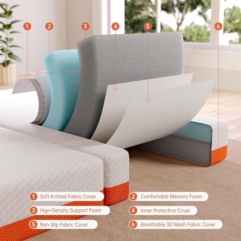 Folding Mattress 10CM Foldable Memory Foam