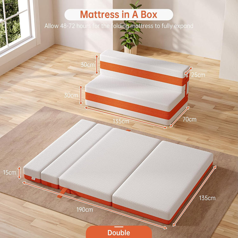 Folding Mattress 10CM Foldable Memory Foam