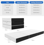 Folding Mattress 10CM Memory Foam Foldable Washable Cover
