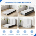 Folding Mattress 10CM Memory Foam Foldable Washable Cover