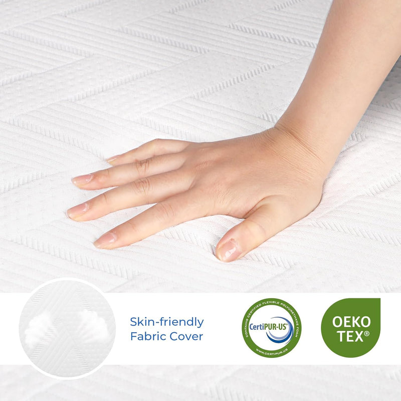 Folding Mattress 10CM Memory Foam Foldable Washable Cover