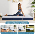 Folding Mattress 10CM with Portable Pillow and Storage