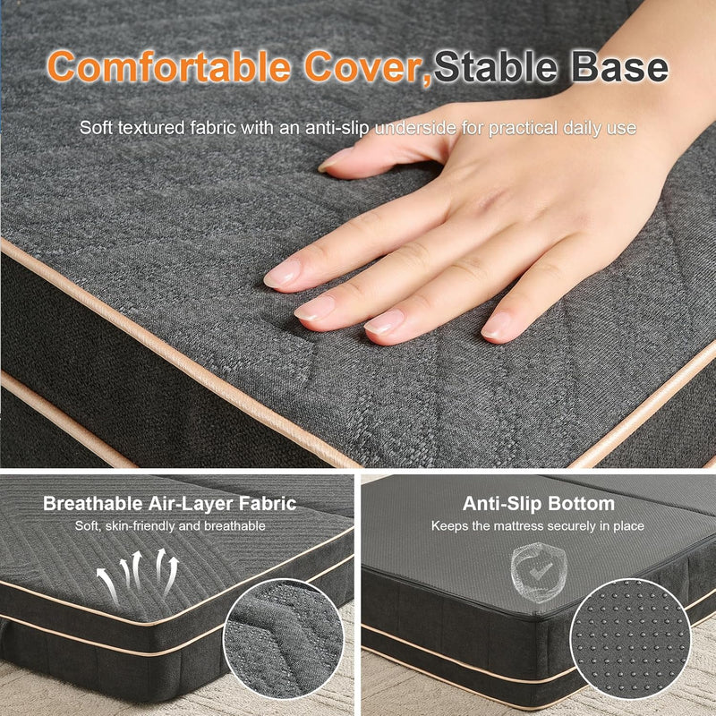 Folding Mattress Tri Fold Memory Foam with 3-Layer