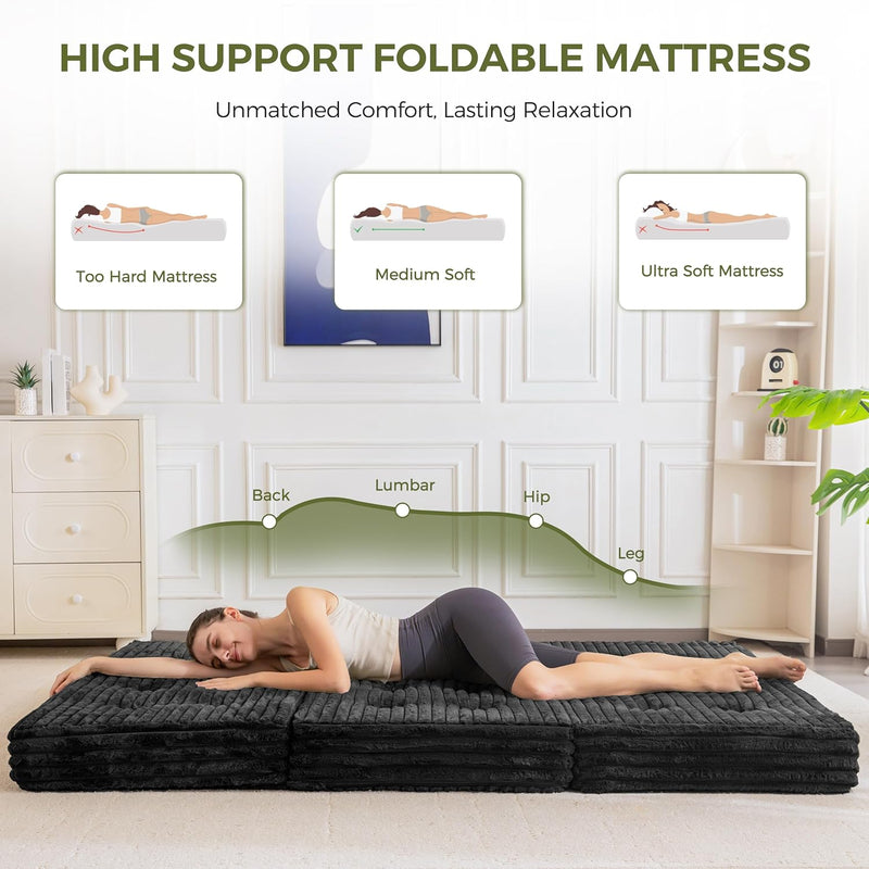 Folding Mattress 15CM Upholstered Foldable