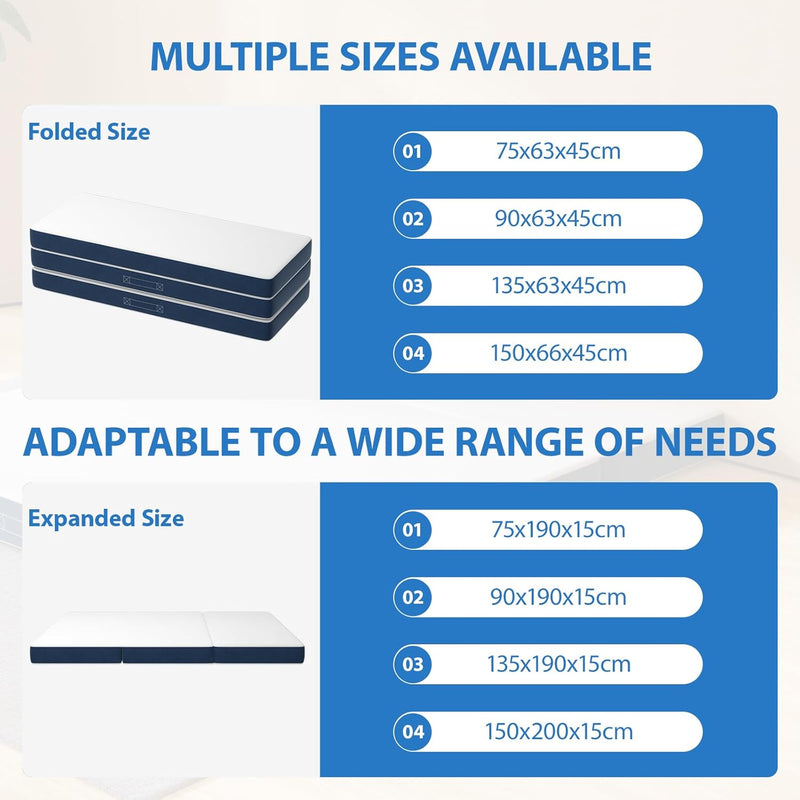 Folding Mattress 75x190x15CM