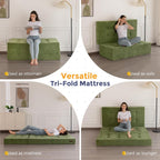 Folding Mattress Chenille Fabric 15CM Sofa Bed