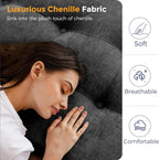 Folding Mattress Chenille Fabric 15CM Sofa Bed