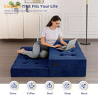 Folding Mattress Chenille Fabric Sofa Bed