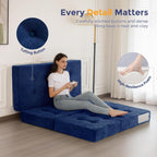 Folding Mattress Chenille Fabric Sofa Bed