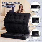 Folding Mattress Comfy Corduroy Foldable with 15CM Thicken