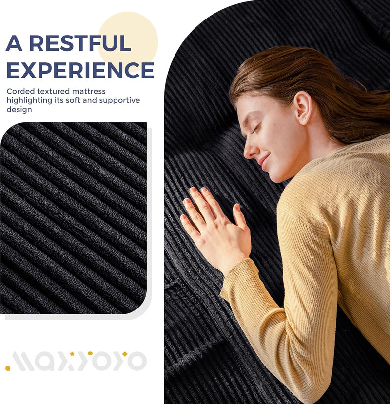 Folding Mattress Comfy Corduroy Foldable with 15CM Thicken