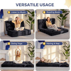 Folding Mattress Comfy Corduroy Foldable with 15CM Thicken