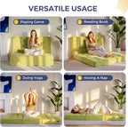 Folding Mattress Comfy Corduroy Foldable with Thicken