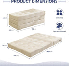 Folding Mattress Comfy Corduroy Foldable with Thicken