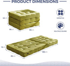 Folding Mattress Comfy Corduroy Foldable with Thicken