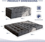 Folding Mattress Comfy Corduroy Foldable with Thicken