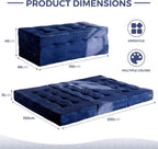 Folding Mattress Comfy Corduroy Foldable with Thicken