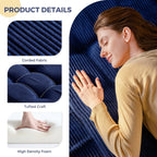 Folding Mattress Comfy Corduroy Foldable with Thicken