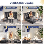 Folding Mattress Comfy Corduroy Foldable with Thicken
