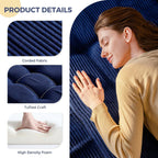 Folding Mattress Comfy Corduroy Foldable with Thicken
