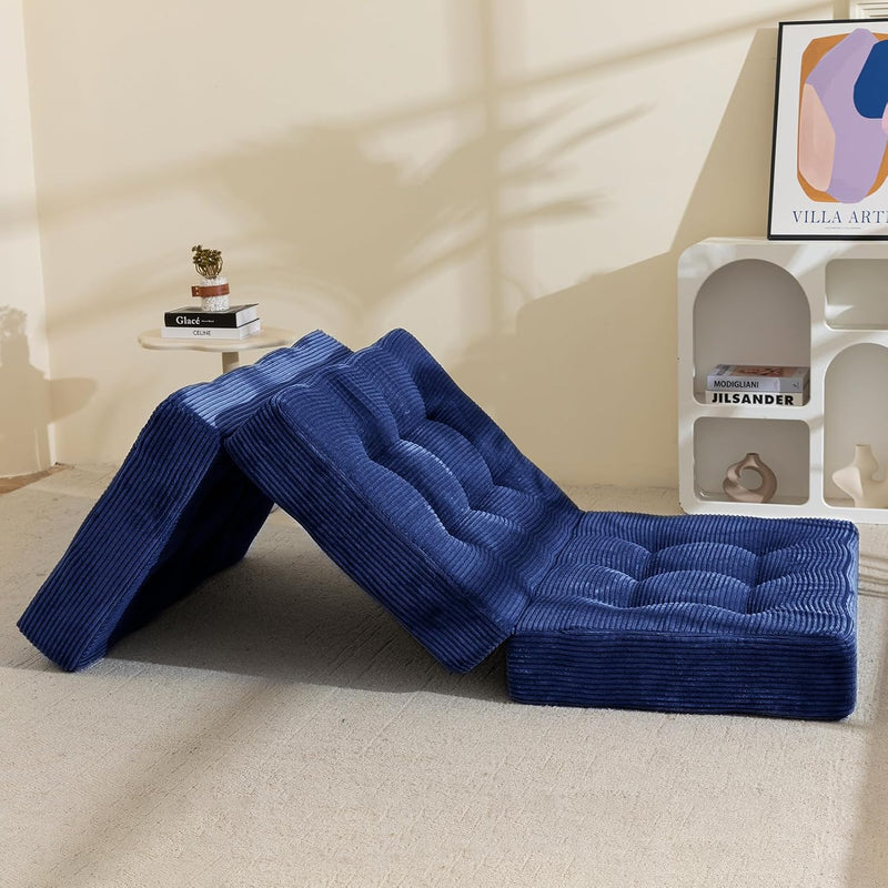 Folding Mattress Comfy Corduroy Foldable with Thicken