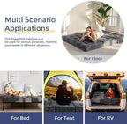 Folding Mattress Comfy Corduroy Foldable with Thicken
