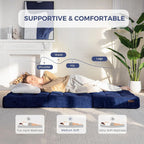 Folding Mattress Comfy Corduroy Foldable with Thicken