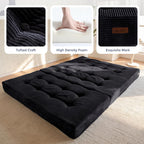 Folding Mattress Comfy Corduroy Foldable with Thicken
