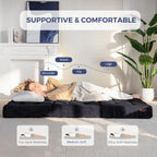 Folding Mattress Comfy Corduroy Foldable with Thicken