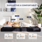 Folding Mattress Comfy Corduroy Foldable with Thicken