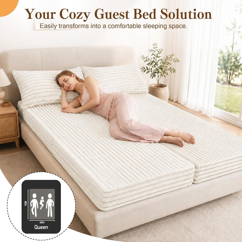 Folding Mattress Corduroy Fold Out Sofa Bed