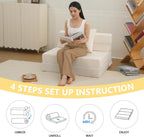 Folding Mattress Corduroy Fold Out Sofa Bed