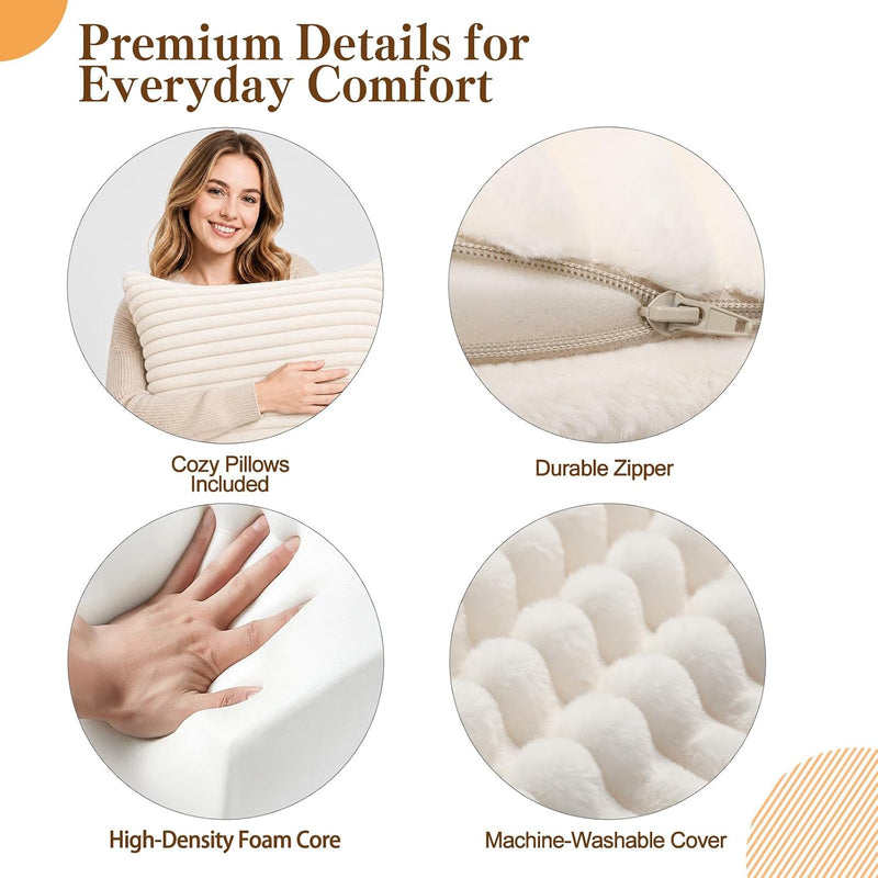 Folding Mattress Corduroy Fold Out Sofa Bed