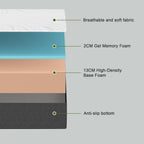 Folding Mattress Foldable Memory Foam with Portable Pillow