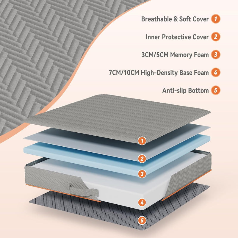 Folding Mattress Gel Memory Foam Foldable