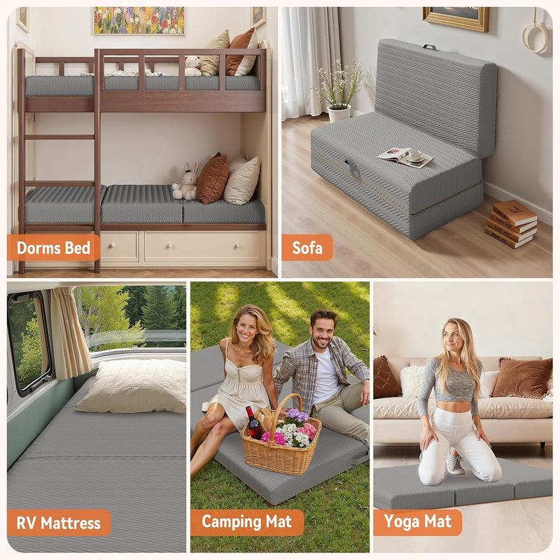 Folding Mattress Gel Memory Foam Foldable