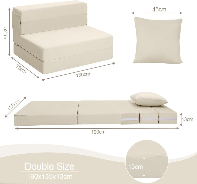 Folding Mattress Corduroy Fold Out Sofa Bed High