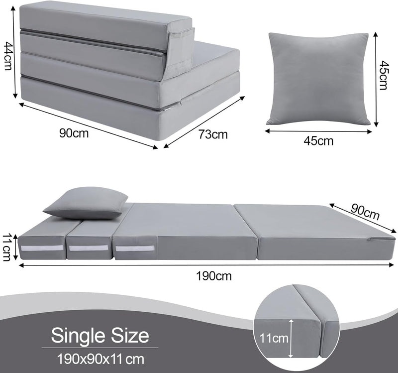 Folding Mattress Corduroy Fold Out Sofa Bed High