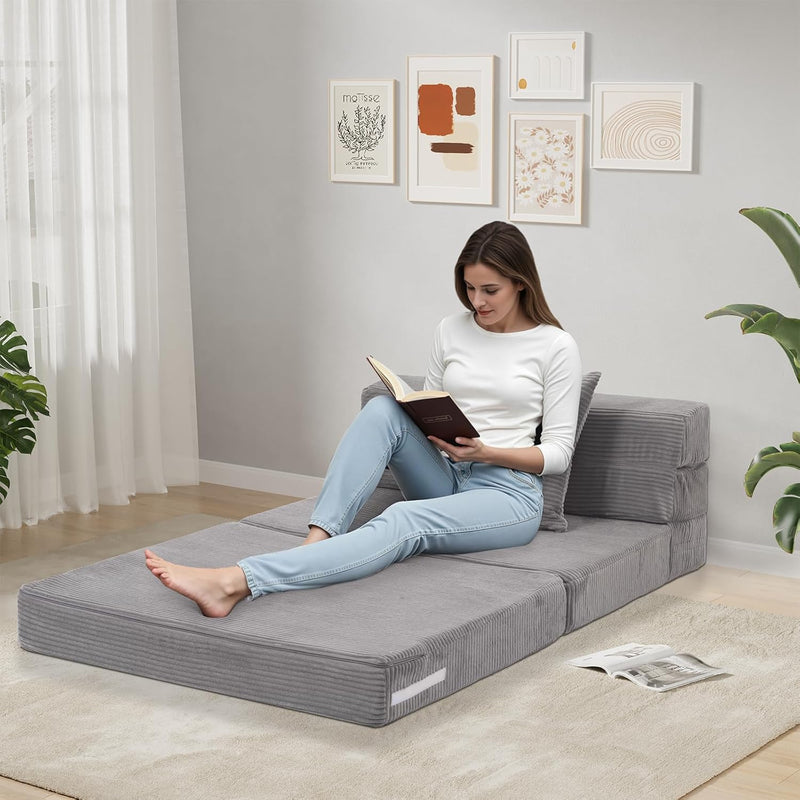 Folding Mattress Corduroy Fold Out Sofa Bed High