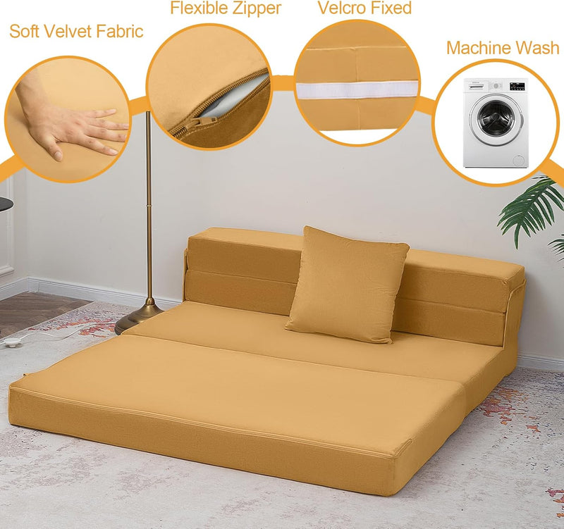 Folding Mattress Corduroy Fold Out Sofa Bed High