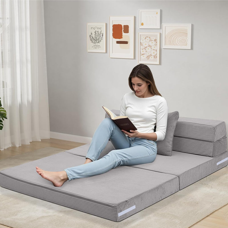 Folding Mattress Corduroy Fold Out Sofa Bed High