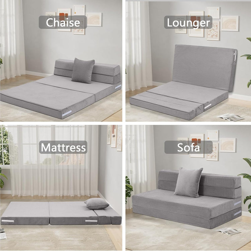 Folding Mattress Corduroy Fold Out Sofa Bed High