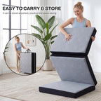 Folding Mattress Memory Foam Foldable Tri-Fold with Washable