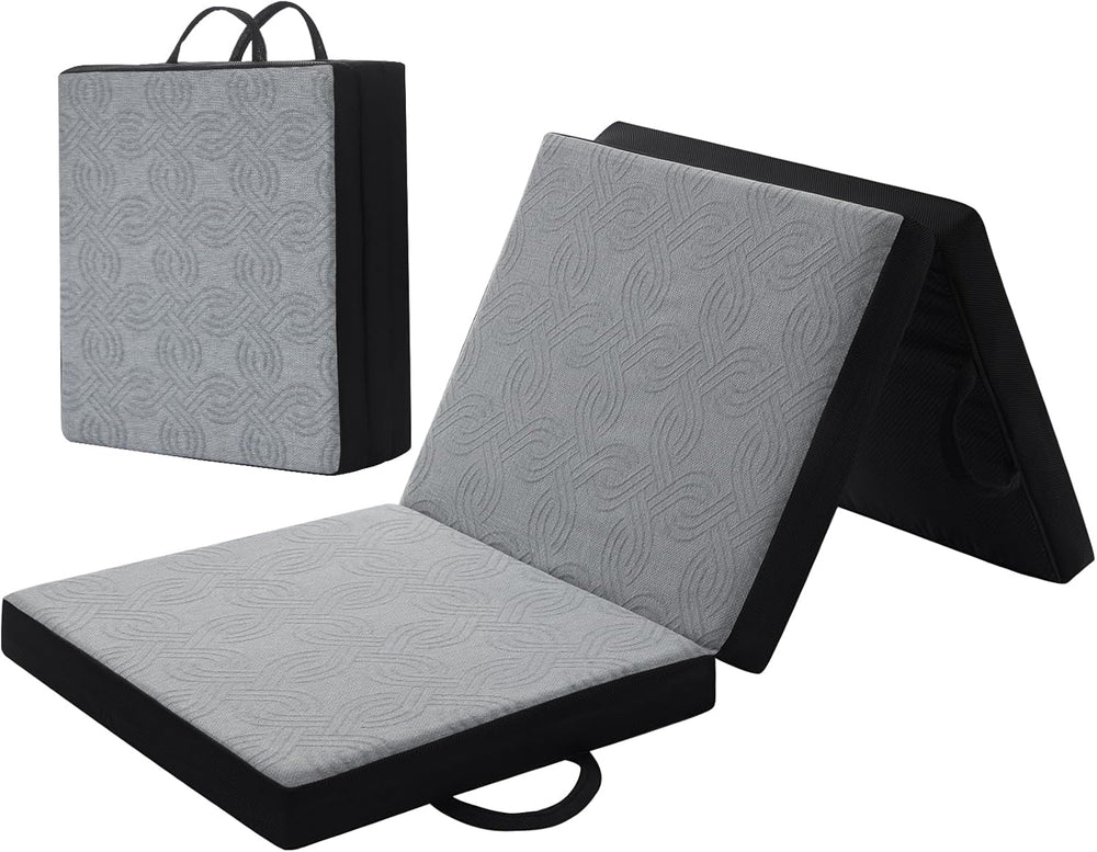 Folding Mattress Memory Foam Foldable Tri-Fold with Washable