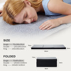 Folding Mattress Memory Foam Foldable Tri-Fold with Washable