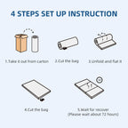 Folding Mattress Tri-Fold with Two Layer Memory Foam