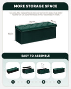 Folding Ottoman Bench Seat with Storage Extra Large