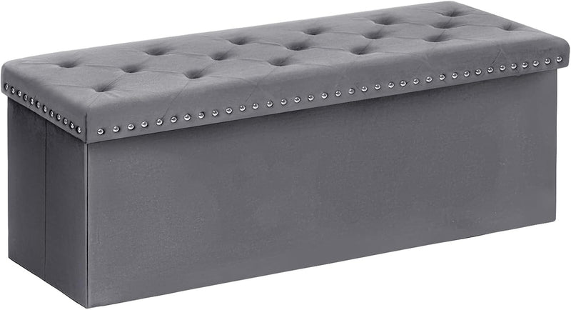 Folding Ottoman Bench Seat with Storage Extra Large