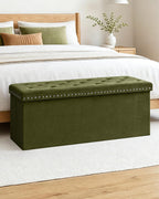 Folding Ottoman Bench Seat with Storage Extra Large