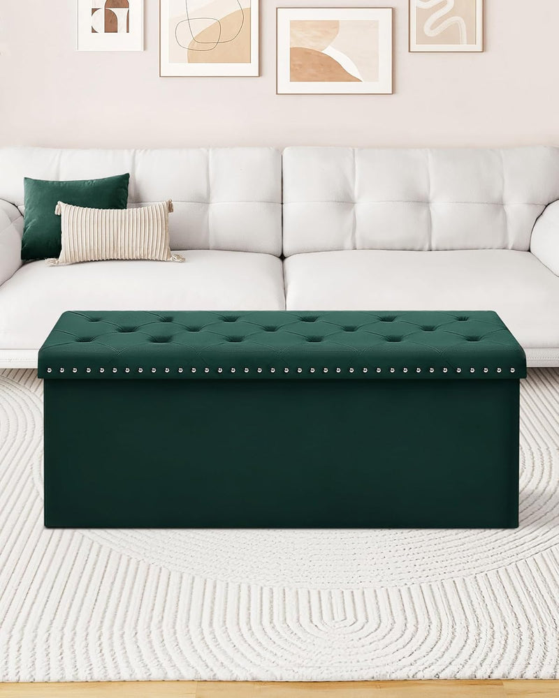 Folding Ottoman Bench Seat with Storage Extra Large